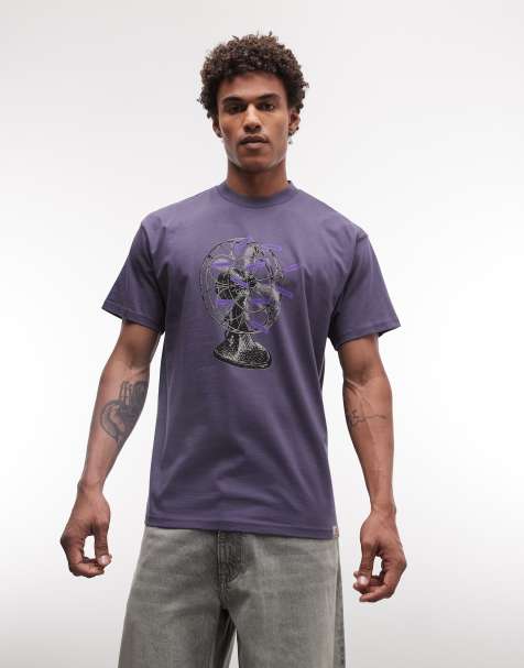 Carhartt WIP - Camiseta morada con estampado gráfico de ventilador - view 1