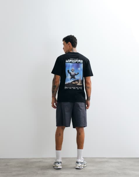 Carhartt WIP - camiseta negra con estampado trasero Wiptopia II - view 1