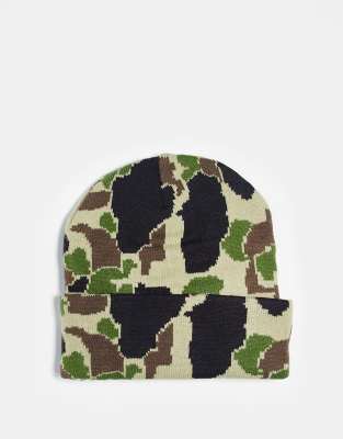 Carhartt Camo Duck Beanie In Multi