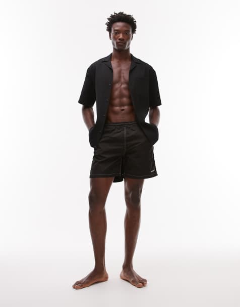 Carhartt WIP canby swim trunks in black