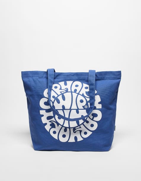 Carhartt WIP canvas graphic tote in blue - view 1