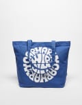 [Carhartt WIP] Carhartt WIP canvas graphic tote in blue One Size Blue