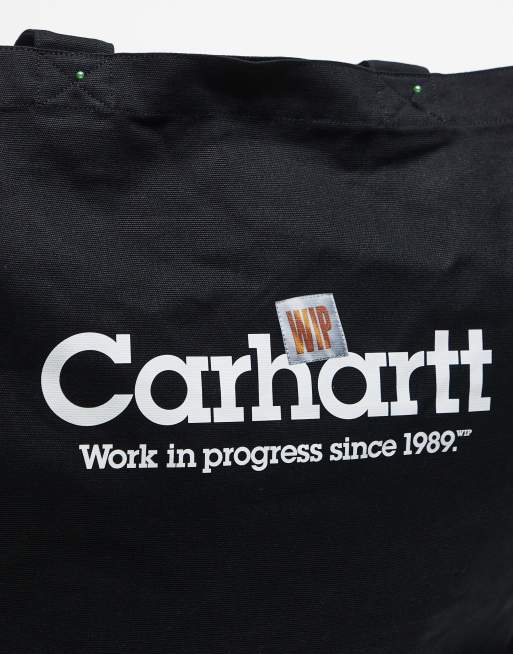 Carhartt WIP – Canvas-Tragetasche in Schwarz mit Print , 2 von 3
