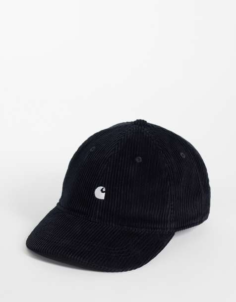 Carhartt WIP cappellino Harlem in velluto a coste nero con logo - view 1