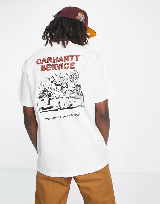 Carhartt WIP car repair t-shirt in white