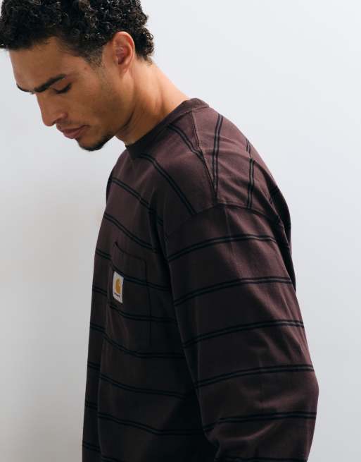 Carhartt WIP Cardona Pocket long sleeve t-shirt in multi stripe, 3 of 10