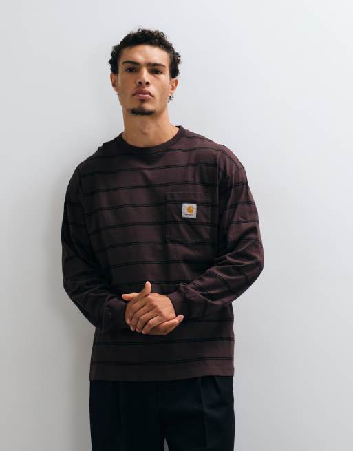 Carhartt WIP Cardona Pocket long sleeve t-shirt in multi stripe, 5 of 10