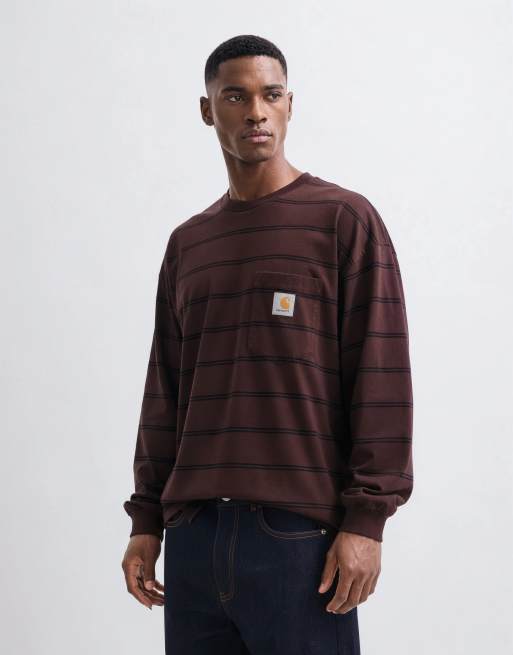 Carhartt WIP Cardona Pocket long sleeve t-shirt in multi stripe, 6 of 10