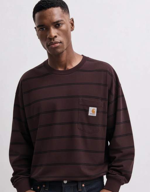 Carhartt WIP Cardona Pocket long sleeve t-shirt in multi stripe, 7 of 10