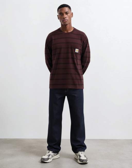 Carhartt WIP Cardona Pocket long sleeve t-shirt in multi stripe, 8 of 10