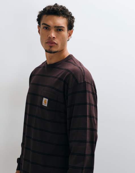 Carhartt WIP Cardona Pocket T-shirt a maniche lunghe a righe multicolore - view 1