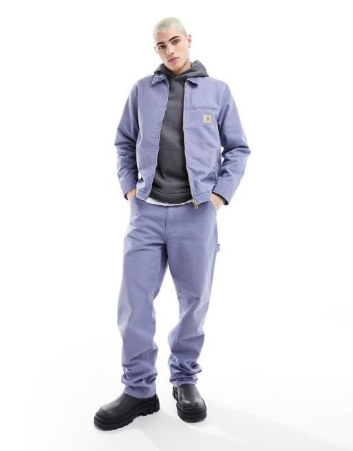 Carhartt WIP – Carpenter-Hose in Blau mit einfacher Stofflage im Kniebereich