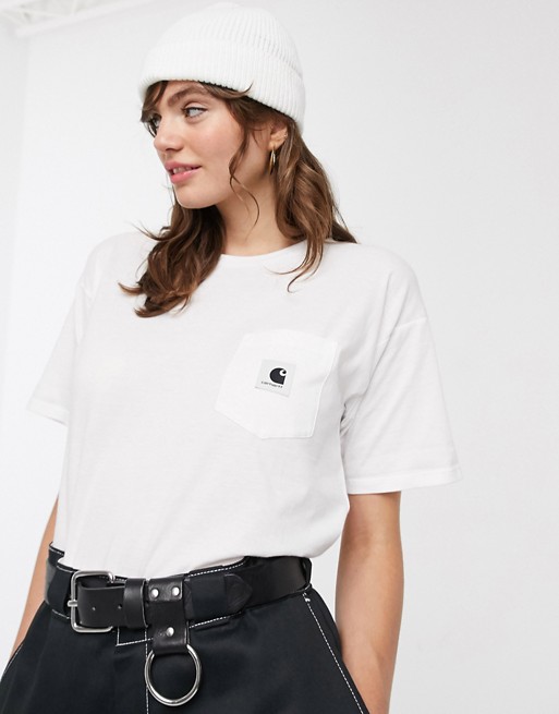 Carhartt WIP Carrie pocket t-shirt in white