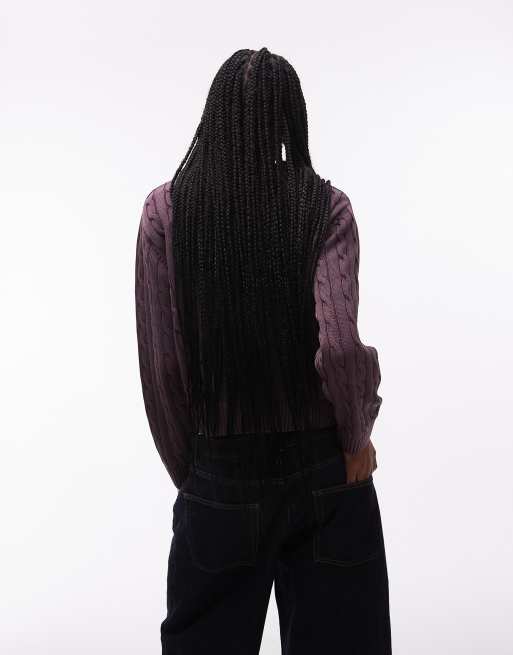 Carhartt WIP - Carter - Gebreide trui in paars met wassing, 4 van 4
