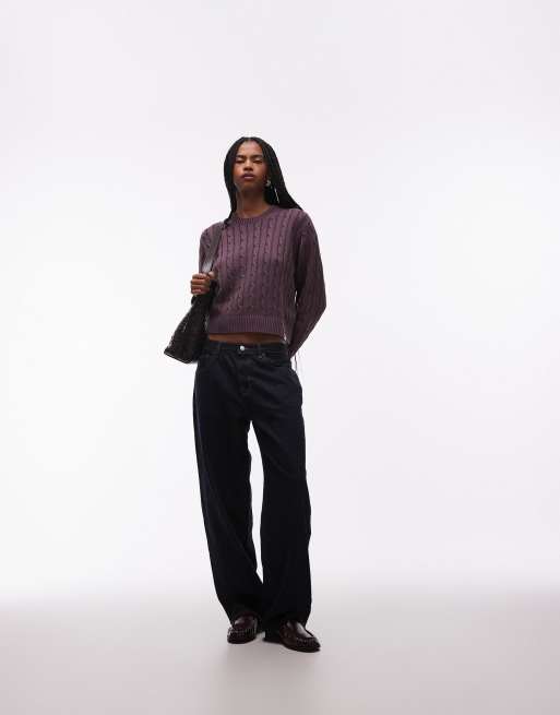 Carhartt WIP - Carter - Maglione lavorato viola slavato, 3 di 4