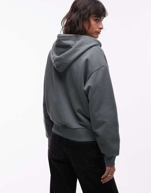 Carhartt WIP - Casey - Felpa con cappuccio e zip grigia, 4 di 4