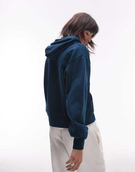 Carhartt WIP - Casey - Grøn sweatshirt med hætte og lynlås, 4 af 4