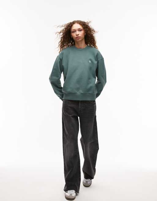 Carhartt WIP – Casey – Grön sweatshirt, 3 av 4