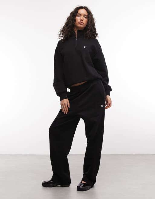 Carhartt WIP Casey quarter zip sweatshirt in black, 2 of 4