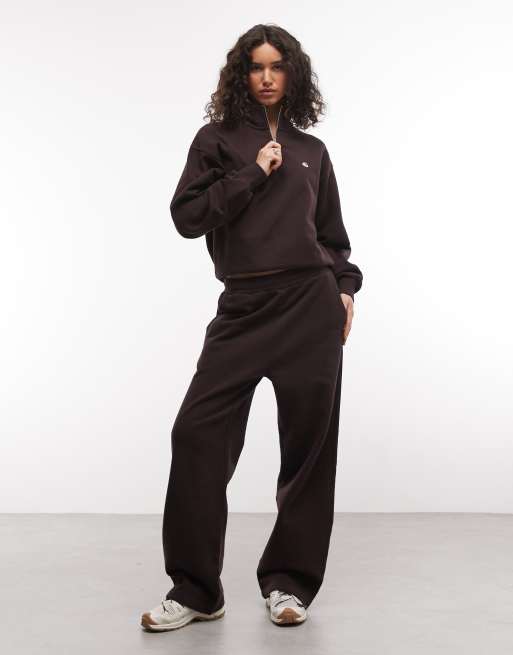 Carhartt WIP – Casey – Sweatshirt in Dunkelbraun mit kurzem Reißverschluss, 2 von 4