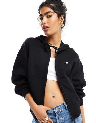 Carhartt WIP Carhartt WIP casey zip up hooded sweatshirt in black