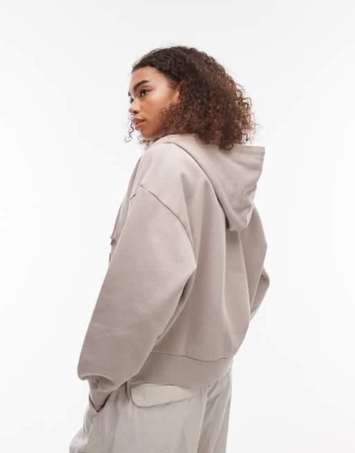 Carhartt WIP Casey zip up hoodie in beige, 4 of 4