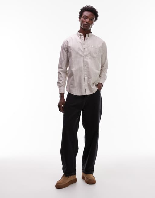 Carhartt WIP - Cassel - Chemise manches longues à rayures - Beige et blanc, 2 de 5