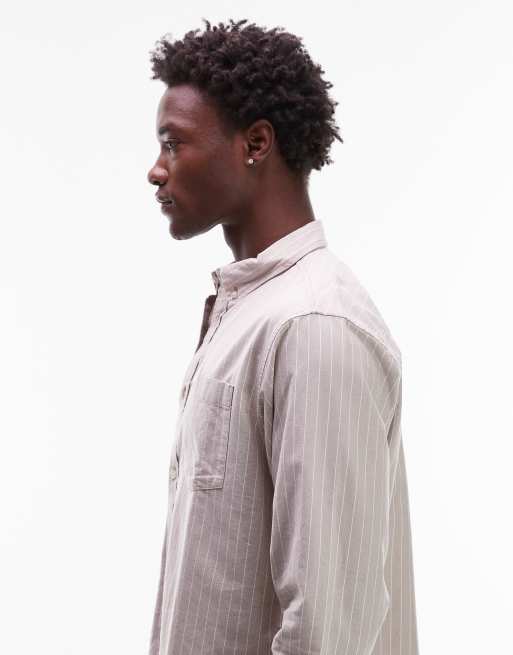 Carhartt WIP - Cassel - Chemise manches longues à rayures - Beige et blanc, 4 de 5