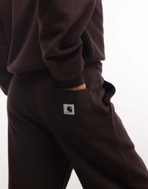 Carhartt WIP - Cassie - Joggers marrón oscuro de pernera ancha, 4 de 5