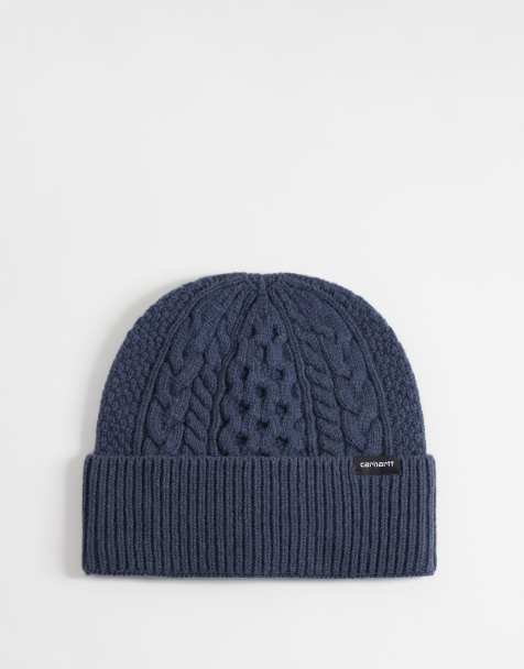 Carhartt WIP Caster cable beanie in dark grey - view 1