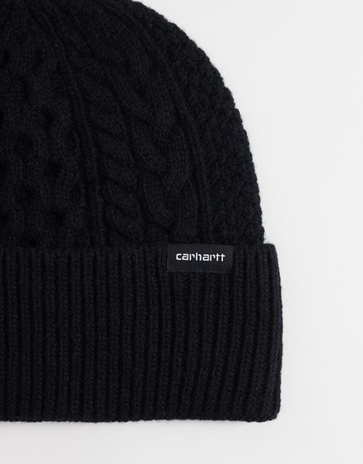 Carhartt WIP Caster kabelhue i sort, 3 af 3