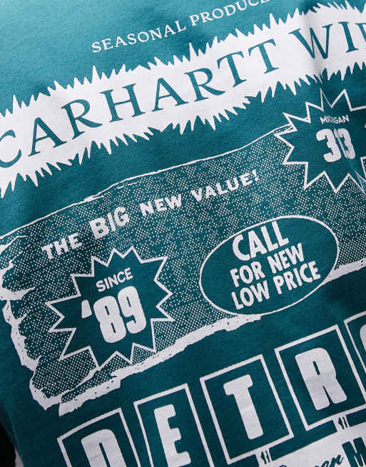 Carhartt WIP catalogue back print t-shirt in green, 4 of 4