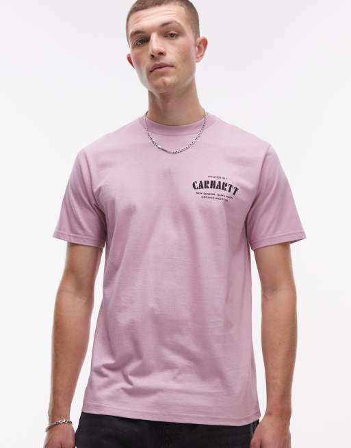 Carhartt WIP catalogue back print t-shirt in light pink, 2 of 4