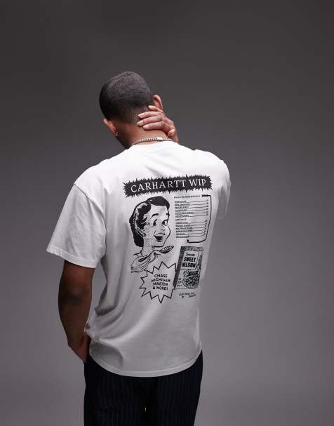 Carhartt WIP catalogue back print t-shirt in white - view 1