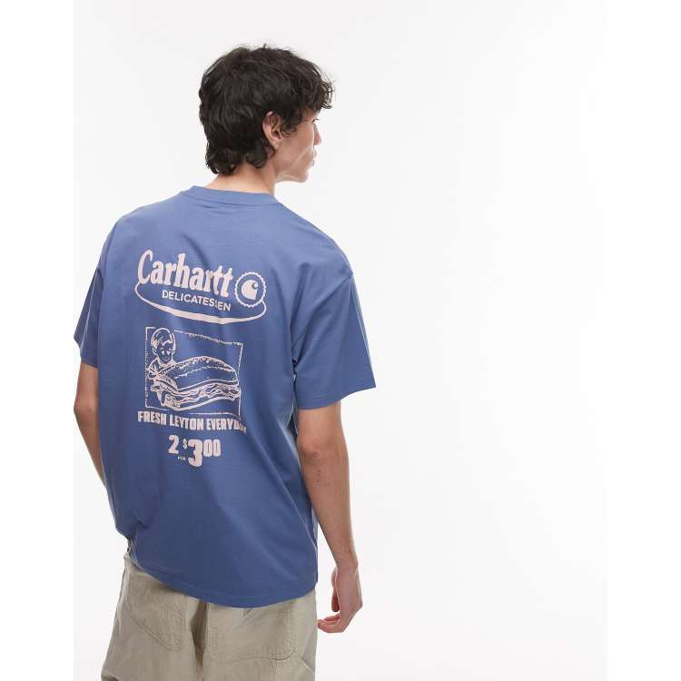 Carhartt WIP catalogue graphic t-shirt in blue | ASOS