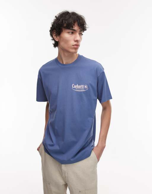 Carhartt WIP catalogue graphic t-shirt in blue | ASOS