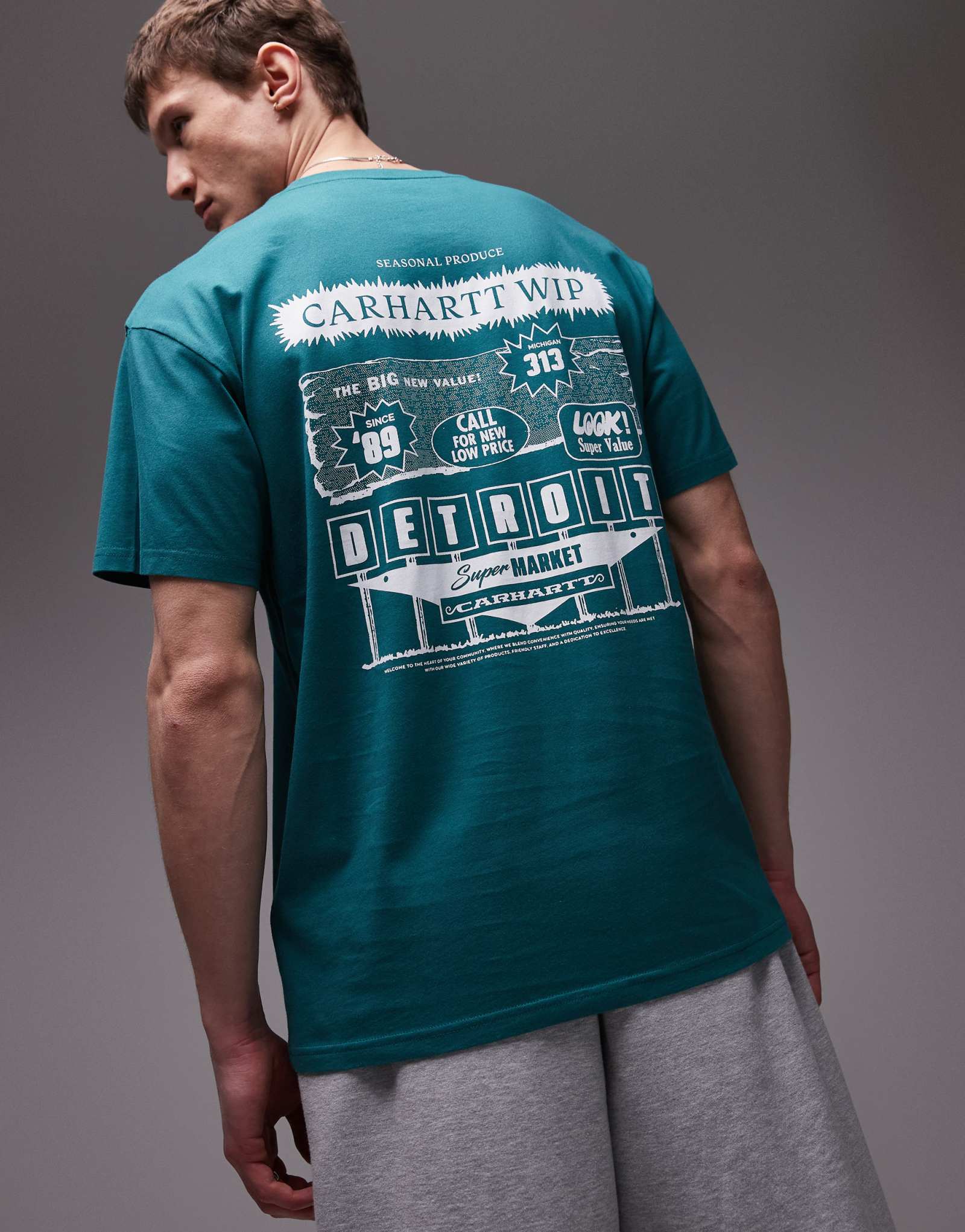 Футболка с рисунком из каталога Carhartt WIP зеленого цвета