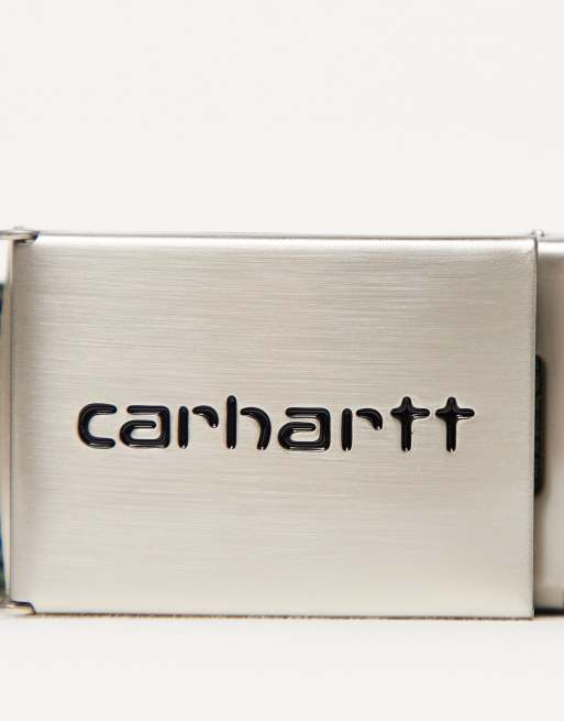 Carhartt WIP - Ceinture avec clip chromé - Kaki, 3 de 3
