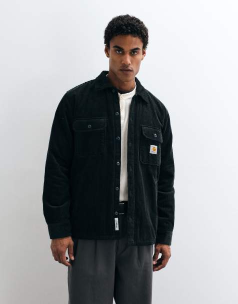 Carhartt WIP chaqueta estilo camisa de pana en verde oscuro - view 1