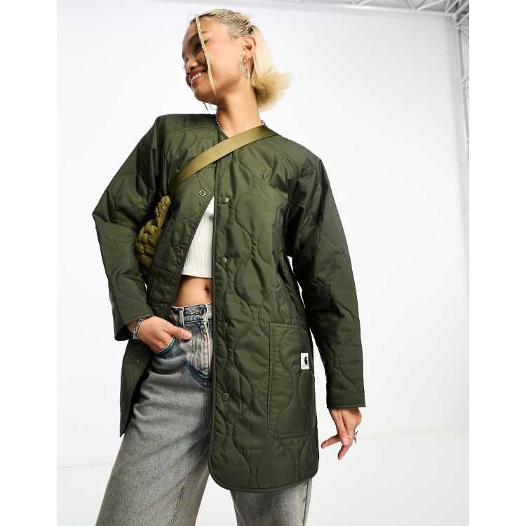 Carhartt WIP Charleston Veste matelassée longue Vert ASOS