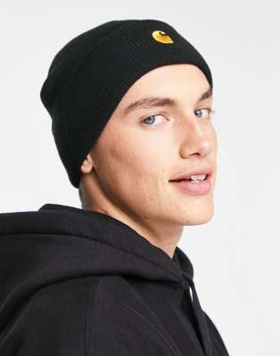 Carhartt WIP chase beanie in black