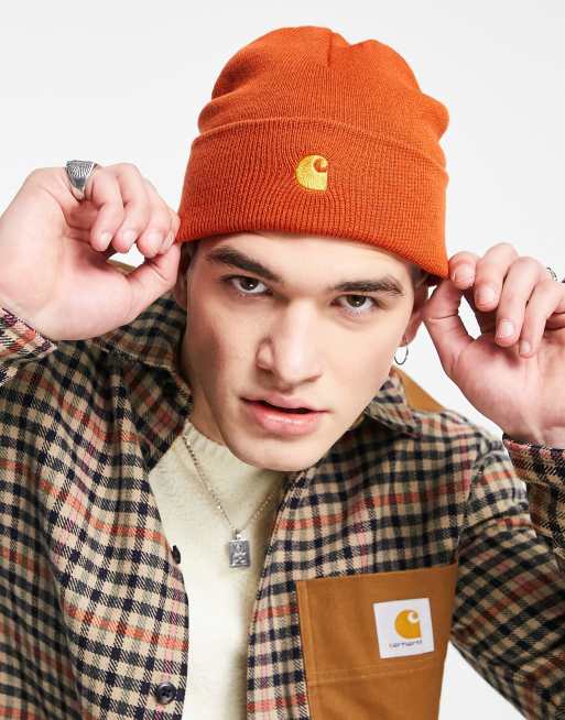 Carhartt WIP Chase beanie in orange