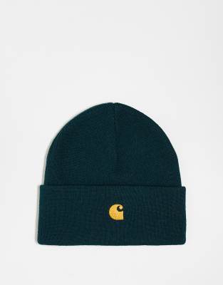 Carhartt WIP Carhartt WIP chase beanie in teal-Green