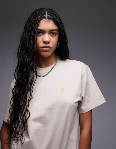 Carhartt WIP – Chase – Beżowy T-shirt - view 1