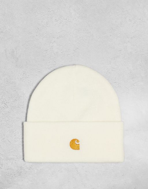 Carhartt WIP – Chase – Biała czapka beanie