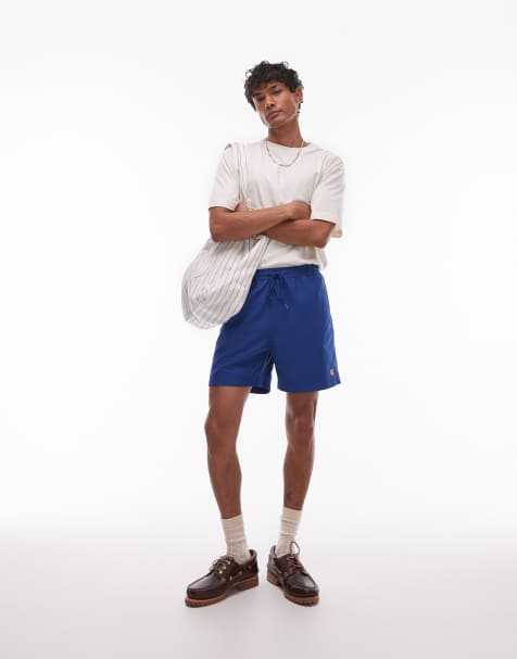 Carhartt WIP - Chase - Blå badeshorts - view 1