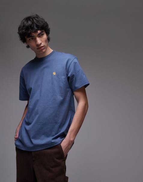 Carhartt WIP – Chase – Blaues T-Shirt - view 1