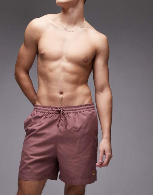 Carhartt WIP - Chase - Boxer da bagno rosa crepuscolare, 2 di 4