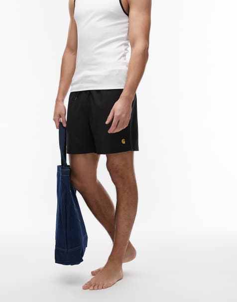 Carhartt WIP chase swim trunks in black