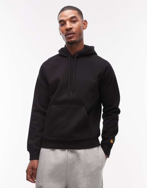 Carhartt WIP - Chase - Felpa con cappuccio pesante nera - view 1